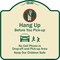 Signmission Designer Series-Hang-up Before You Pick-up Tan & Green Heavy-Gauge Aluminum, 18" x 18", TG-1818-9971 A-DES-TG-1818-9971 - alternate 1